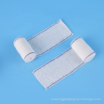 High elastic medical red blue thread crepe bandages